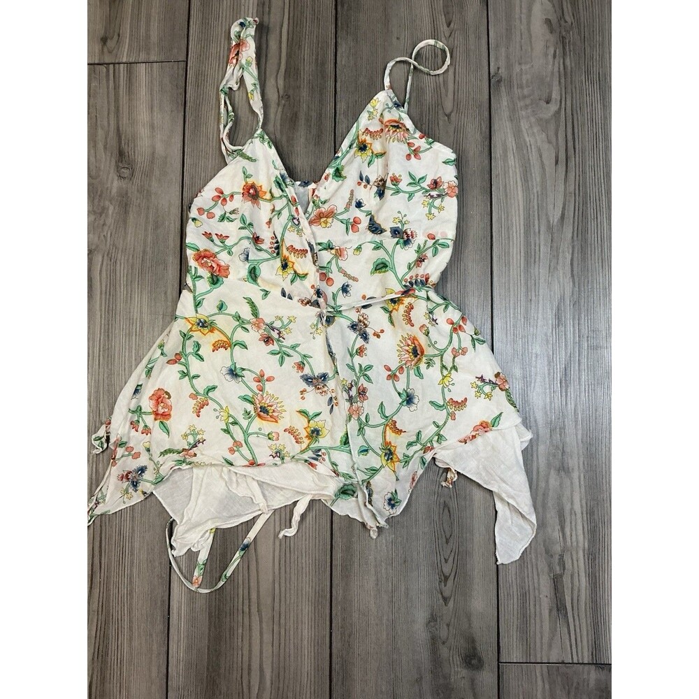 Boho Floral Beaded Cami Top Cami Wrap Asymmetric Hand Embellished Summer Tank